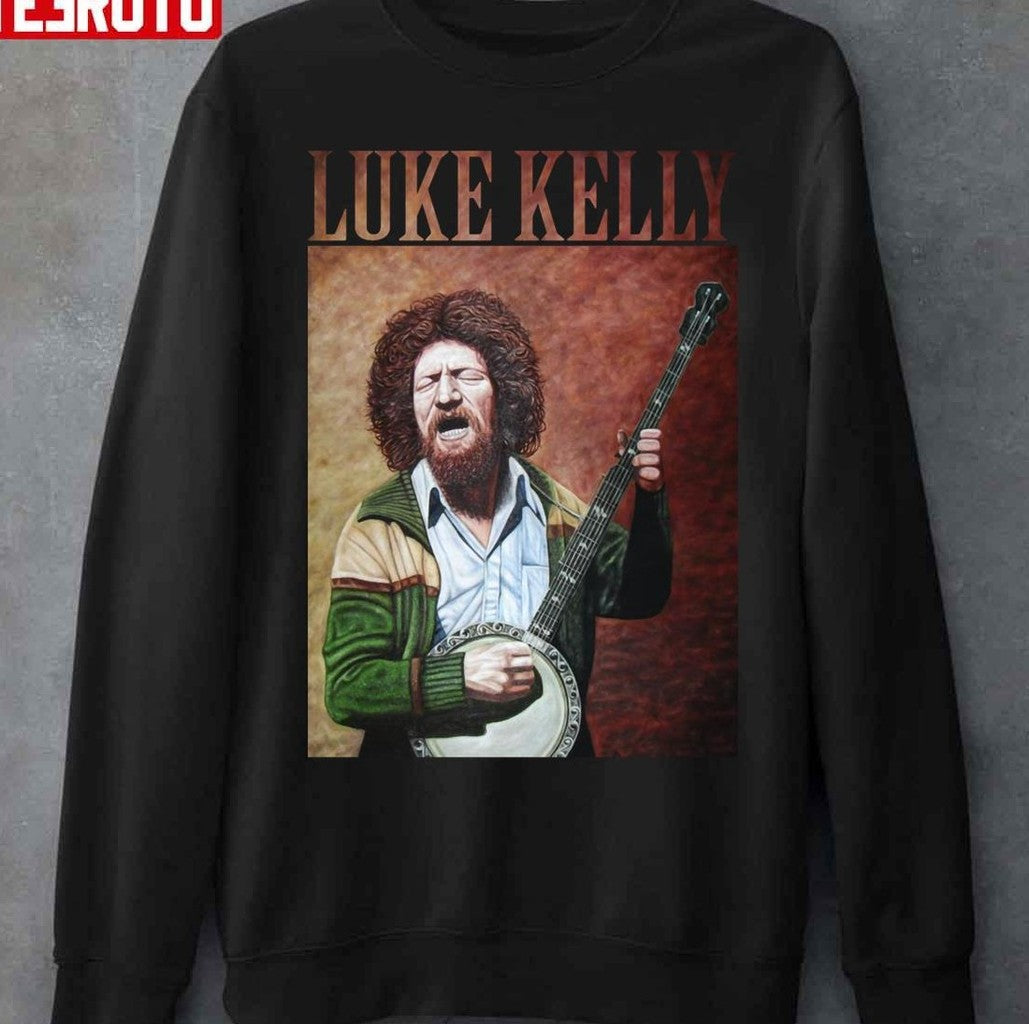 Playing Guitar Luke Kelly Unisex T-Shirt