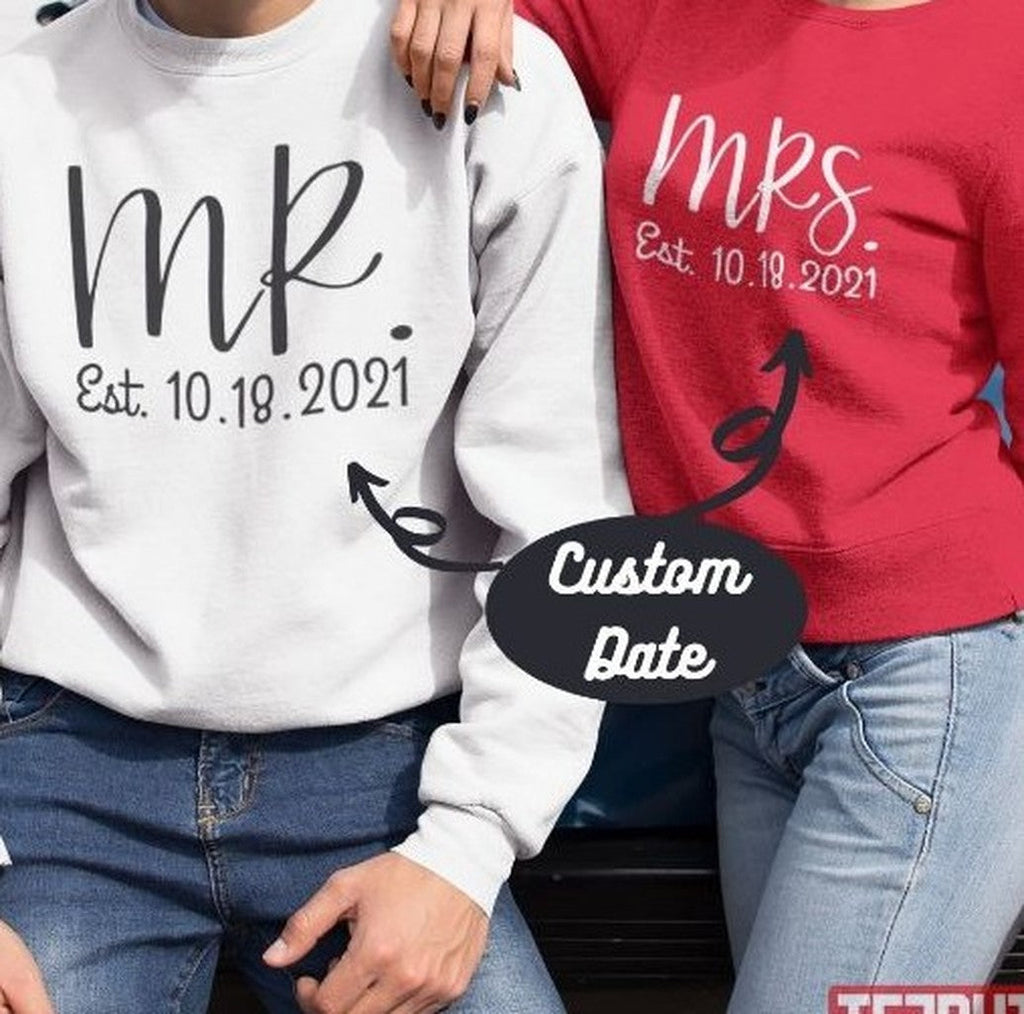 Bachelor Mr And Mrs Customize Days Matching Couple Valentine Sweatshirt
