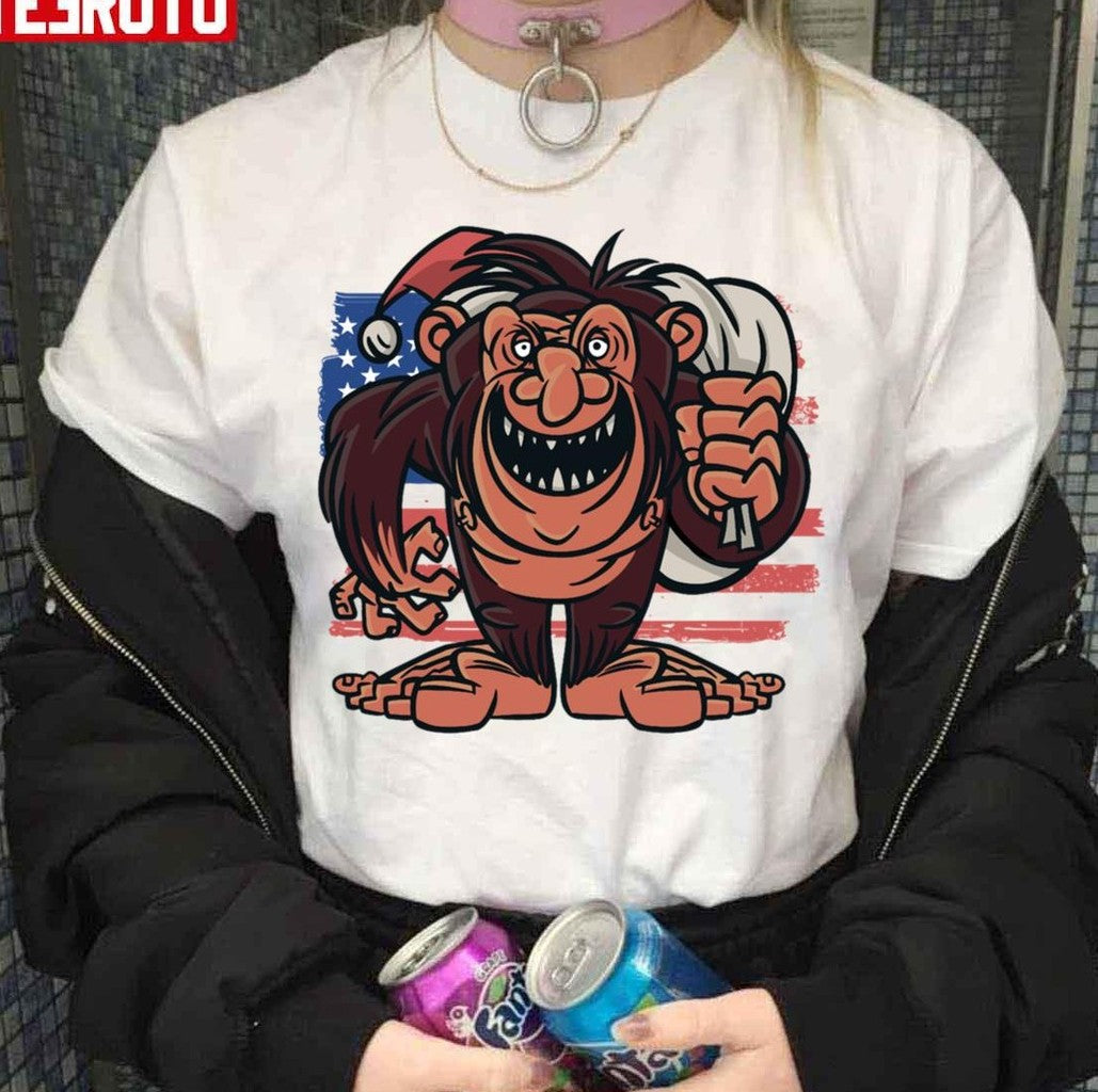 Patriotic American Bigfoot Santa Unisex Sweatshirt