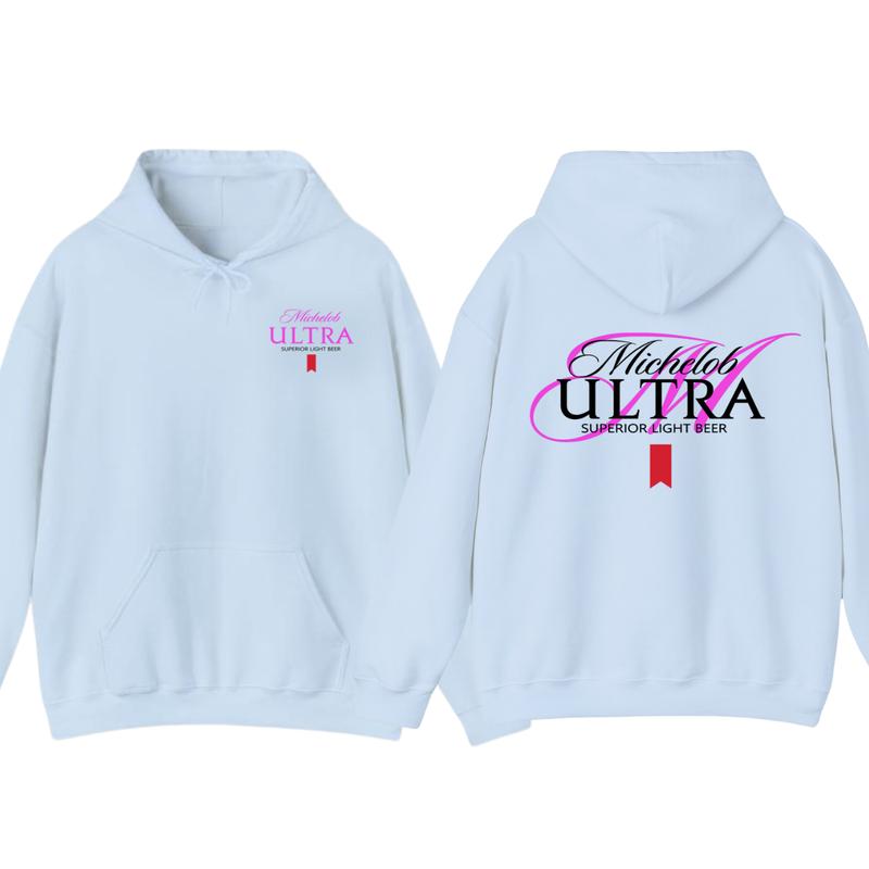 Michelob Ultra Pink Hoodie - Unisex Design with Pink Accents, Perfect for Fans of Superior Light Beer and Casual Elegance