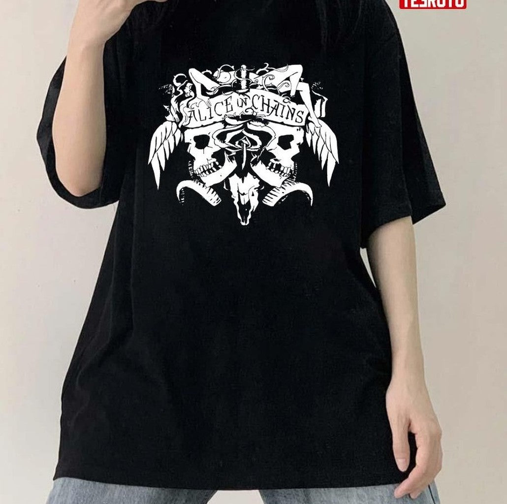 Skeleton Head Alice In Chains Unisex T-Shirt