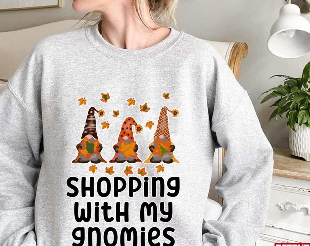 Quote Shopping With My Gnomies Holidays Unisex Sweatshirt