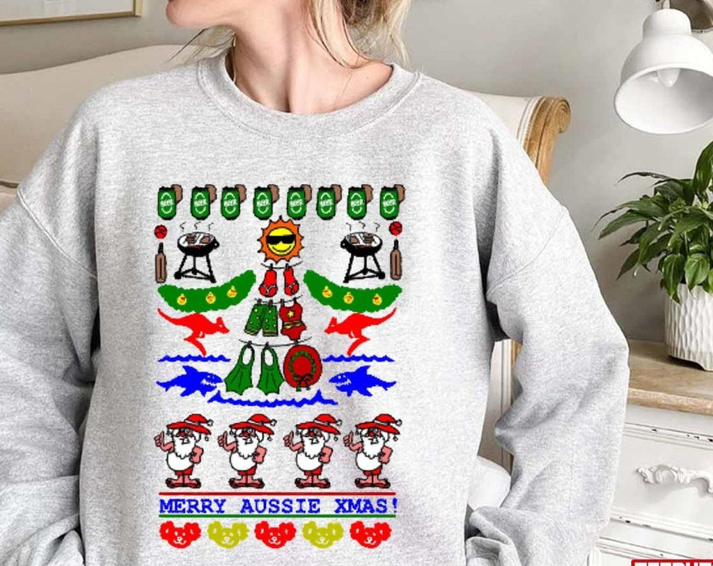Aussie Xmas Ugly Christmas Unisex Sweatshirt