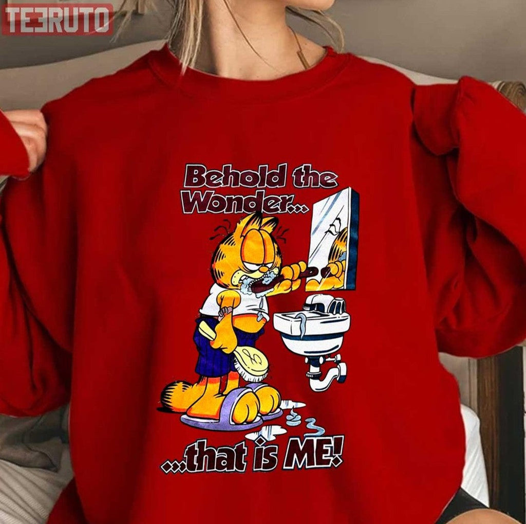 Behold The Wonder That Is Me 90s Garfield Unisex Sweatshirt