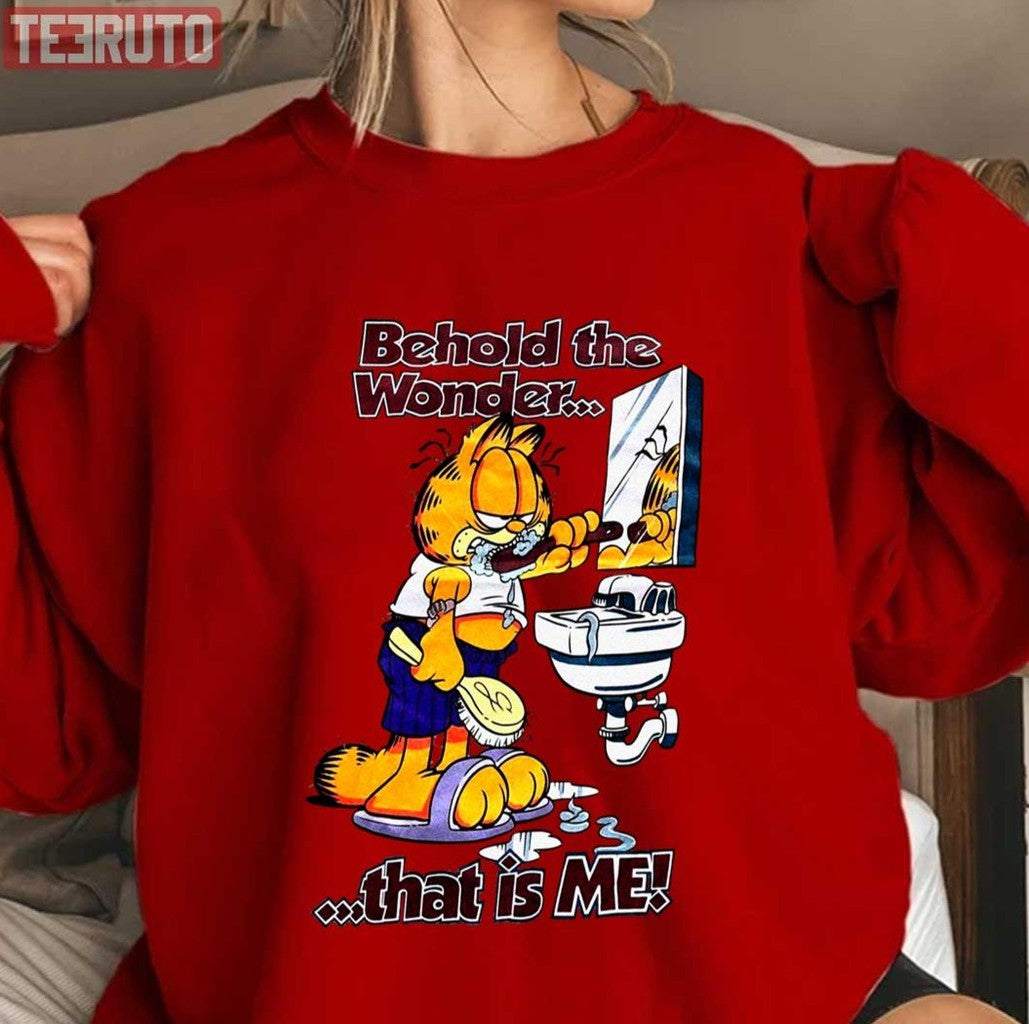 Behold The Wonder That Is Me 90s Garfield Unisex Sweatshirt