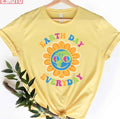 Peace Earth Day Everyday Retro Environmental Cute Flower Unisex T-shirt