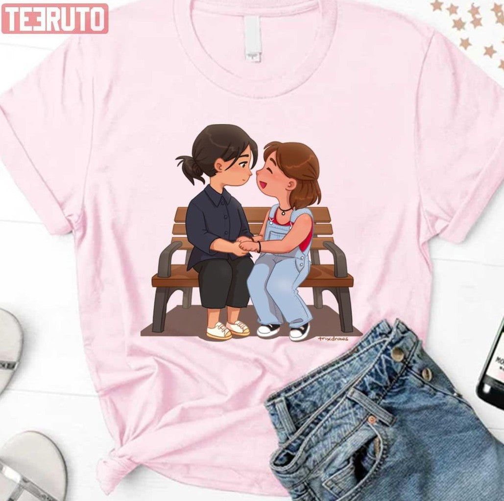 On A Bench Sister Beatrice Warrior Nun Cartoon Art Unisex Sweatshirt