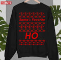 Santa's Favorite Ho Christmas Meme Funny Unisex Sweatshirt