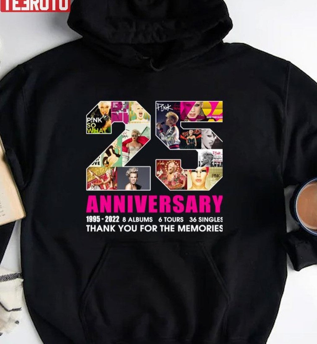 25 Years Anniversary P!nk Pink Singer Unisex T-Shirt