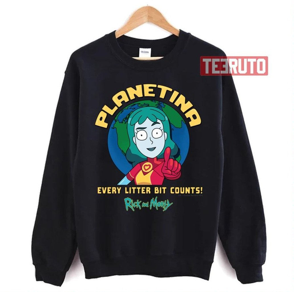 Planetina Every Litter Bit Counts Captain Planet Unisex T-Shirt