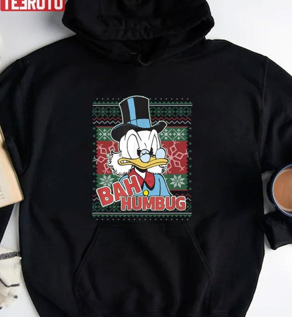 Bah Humbug Christmas Donald Duck Cartoon Funny Unisex Sweatshirt