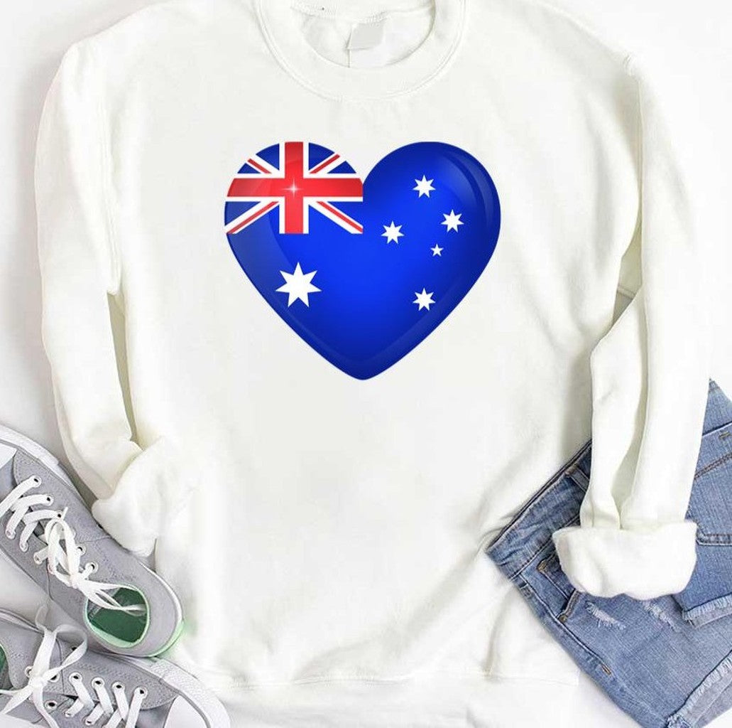 Australian Flag Heart I Love Australia Unisex T-Shirt