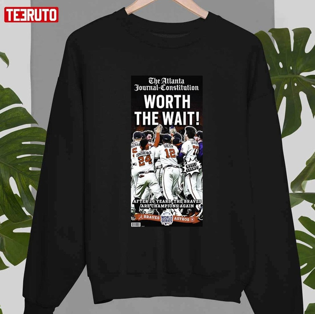 Atlanta Braves 2021 Champs Newspaper 1995 World Series Champion Unisex T-Shirt