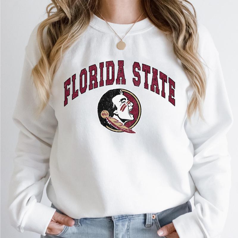 Florida State Seminoles Vintage Football NCAA Trendy Sweatshirt, Florida State University Unisex Football NCAA Shirt, Gift For Men, Gift For Girls, Cr