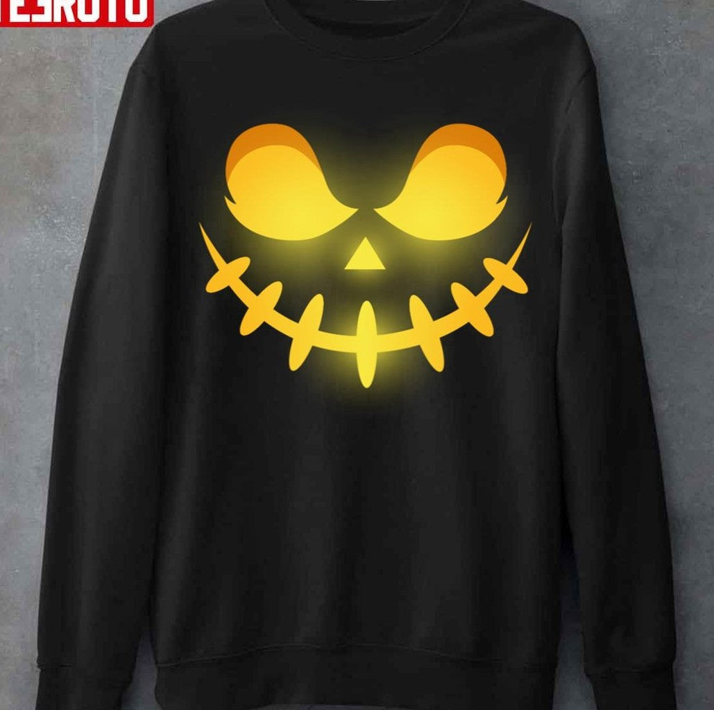 Pumpkin Faces A Scare Pumpkin Face Halloween Unisex T-Shirt
