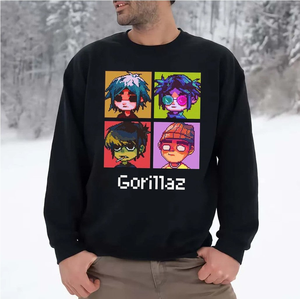 Pixel Design Gorillaz Band Unisex Sweatshirt