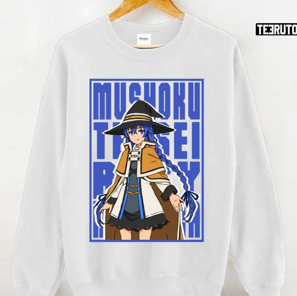 Anime Mushoku Tensei Jobless Roxy Insert Blue Colour Unisex T-shirt