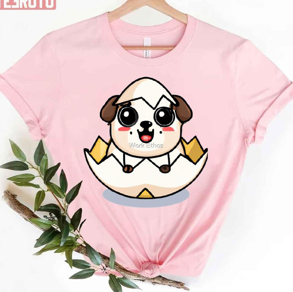 Baby Pug Dog In The Egg Unisex T-Shirt