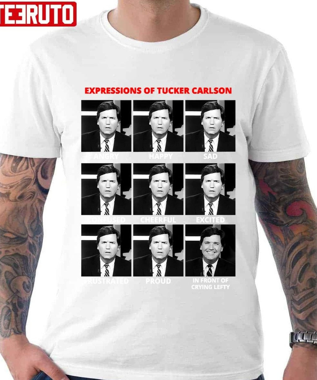 The Expressions Of Tucker Carlson Unisex T-Shirt