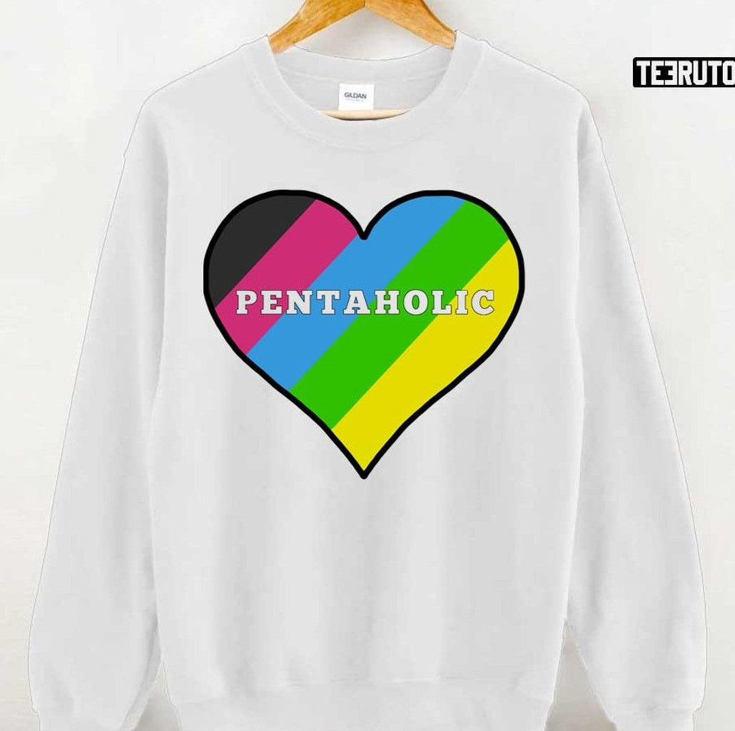 Pentaholic Heart Black Outline Pentatonix Unisex Hoodie