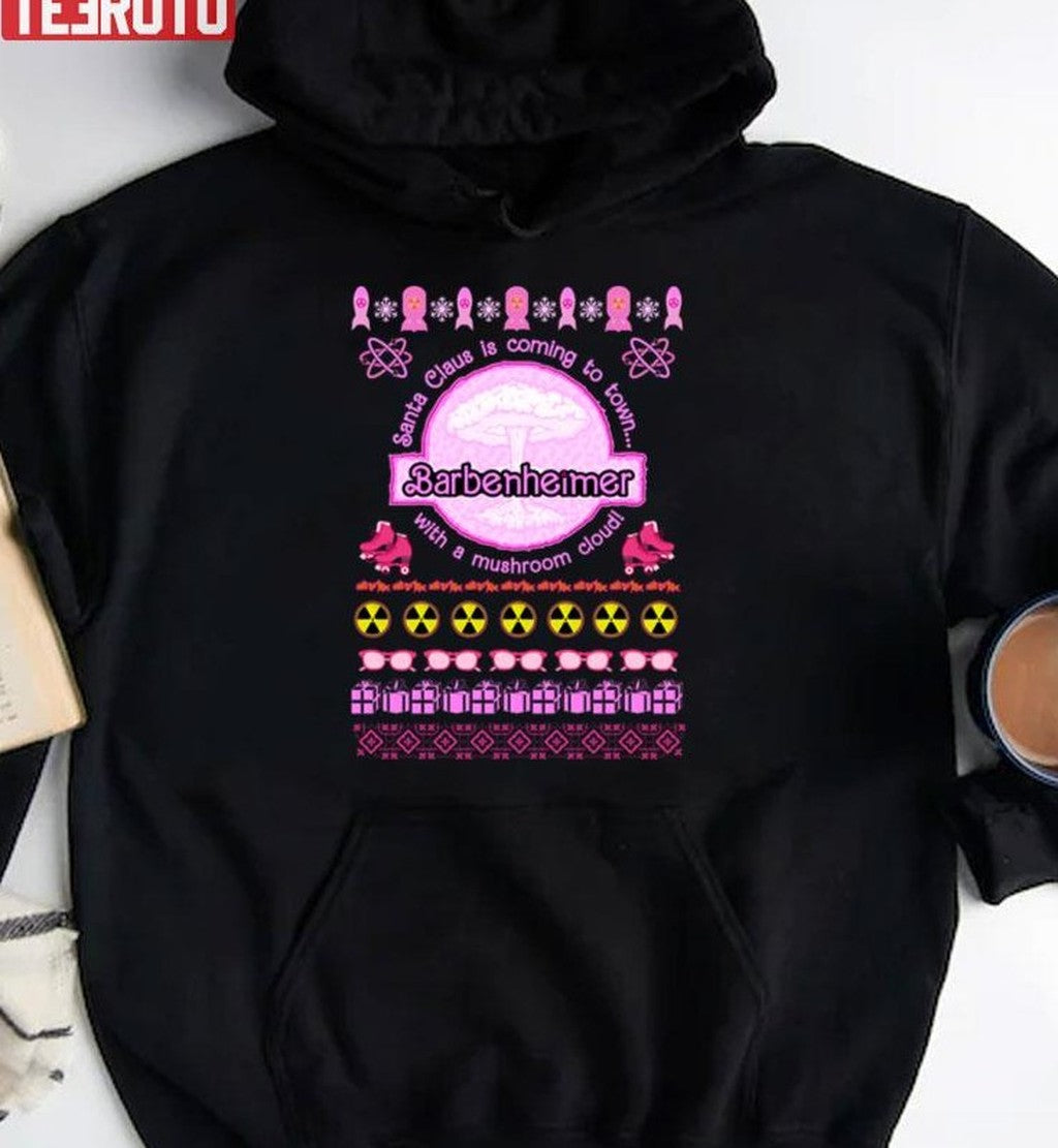 Barbenheimer Santa Is Coming Holiday Christmas Unisex Sweatshirt