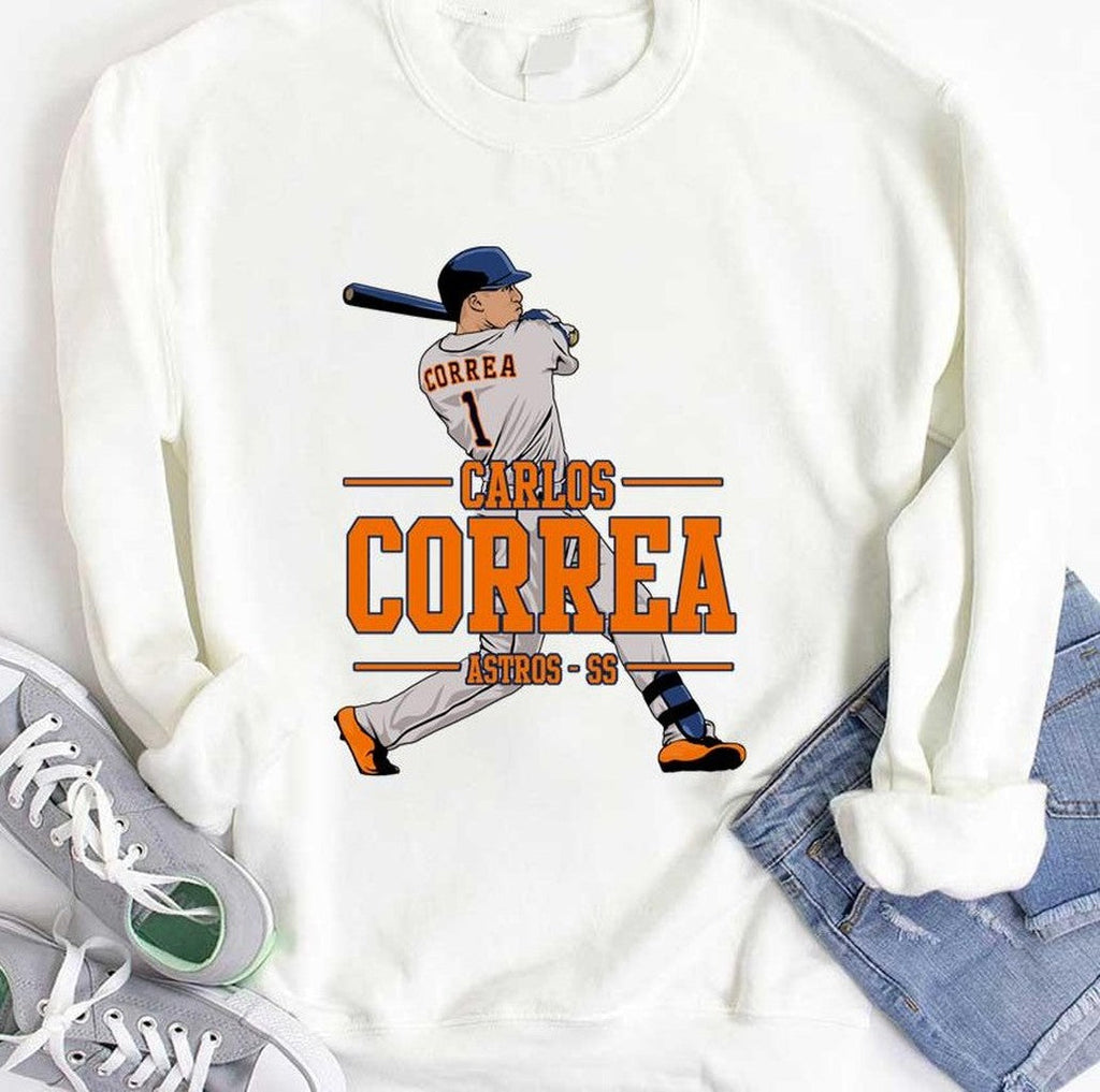 Number 1 Astros SS Carlos Corea Unisex Hoodie