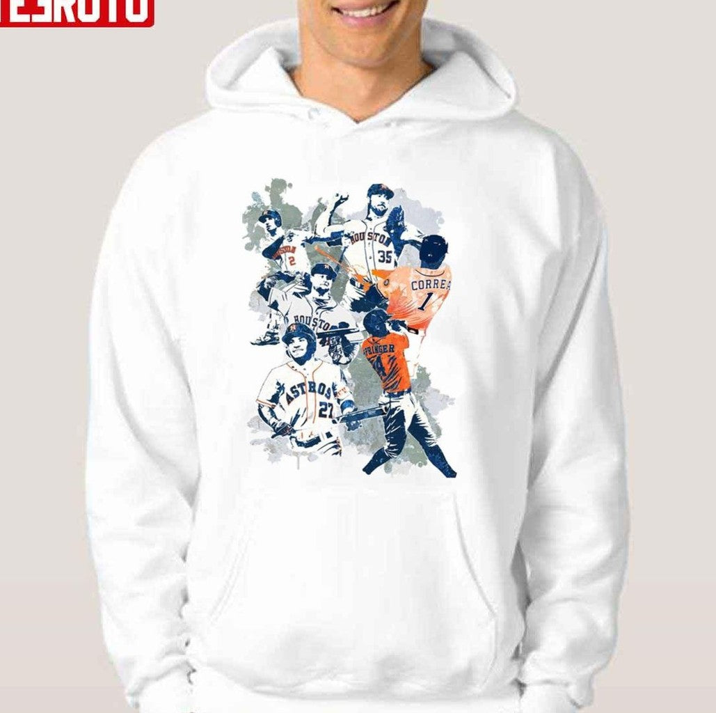 Basball Houston Astros Verlander Justi Collage Unisex Hoodie
