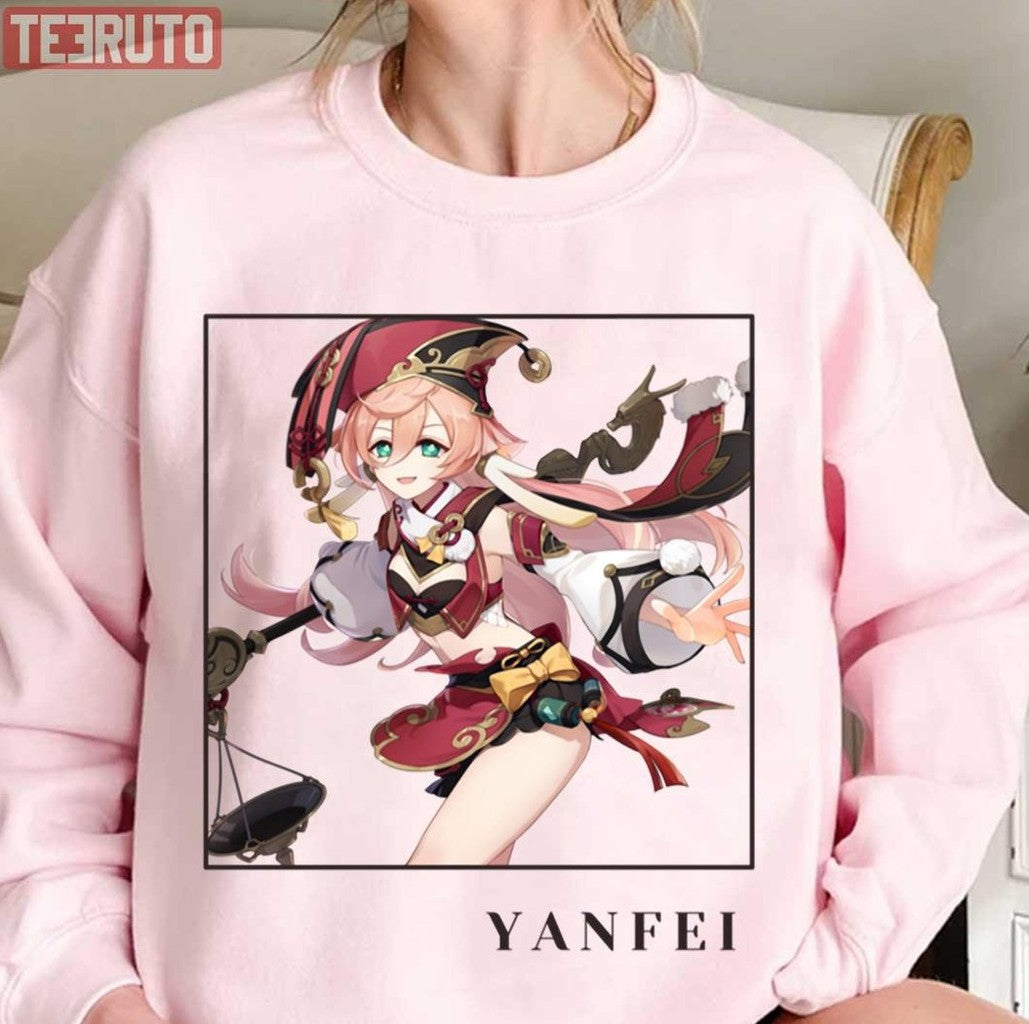 Animated Art Yanfei Genshin Impact Unisex T-Shirt