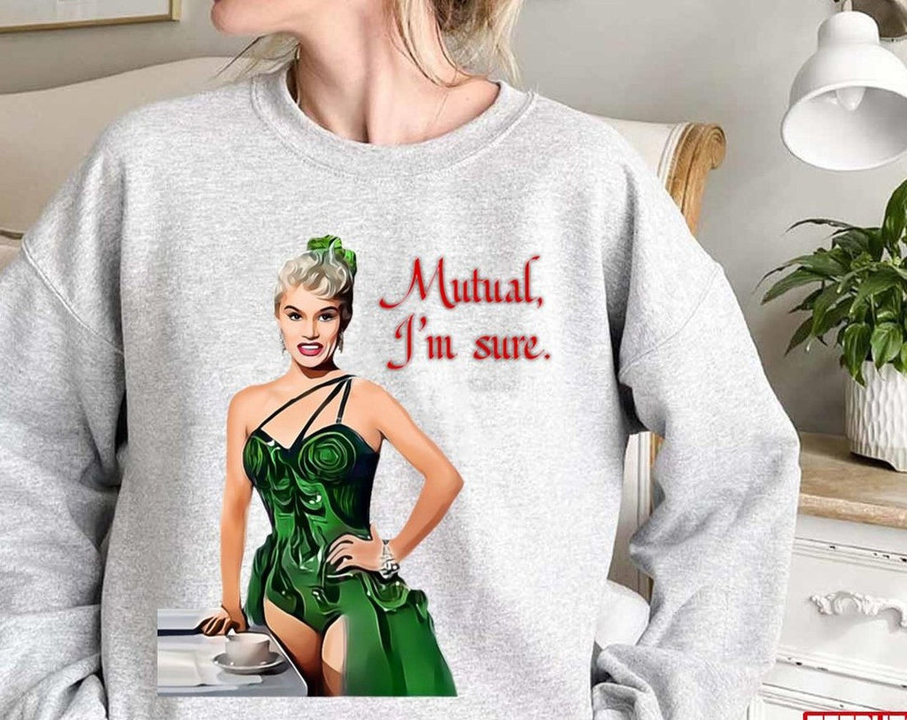 Mutual Iâ€™m Sure White Christmas Green Unisex Sweatshirt