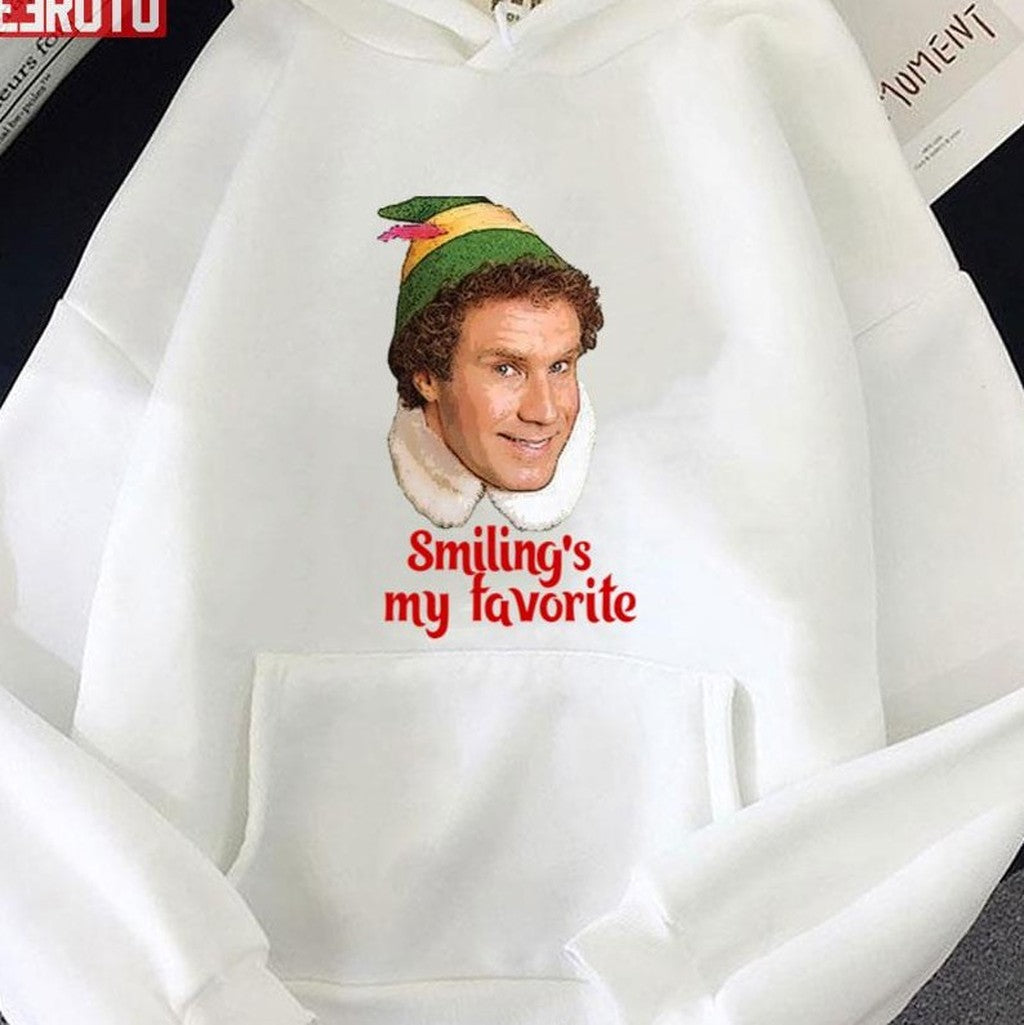 Smiling's My Favorite Buddy The Elf Will Ferrell Movie Christmas Unisex Sweatshirt