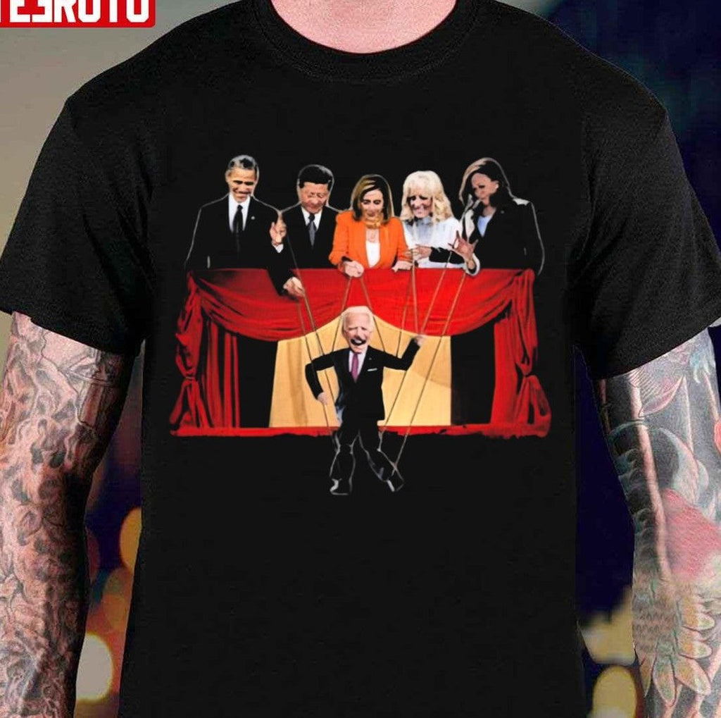 Barack Obama Xi Jinping Nancy Pelosi Kamala Harris Puppets Joe Biden Unisex T-Shirt