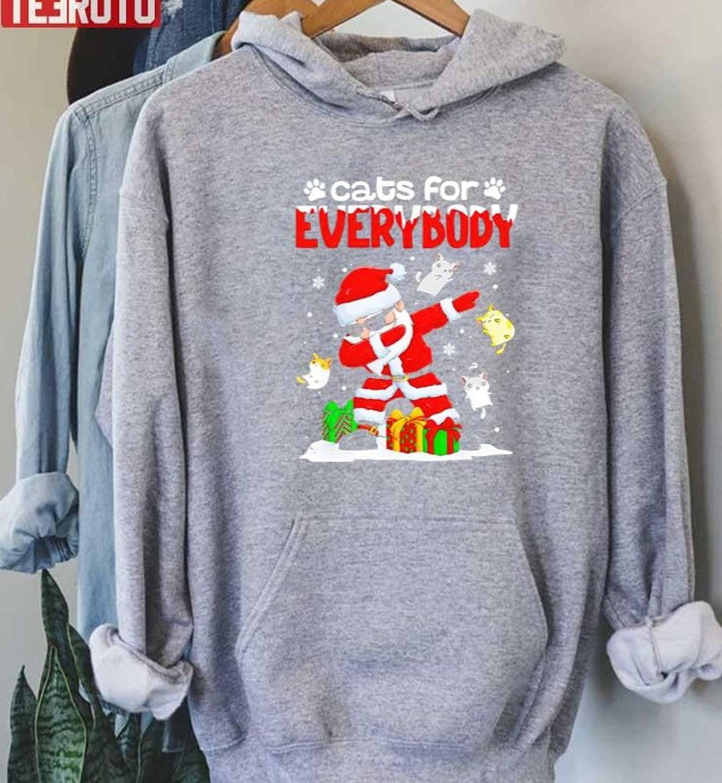 Santa Dabbing Cats For Everybody Funny Christmas Unisex T-Shirt