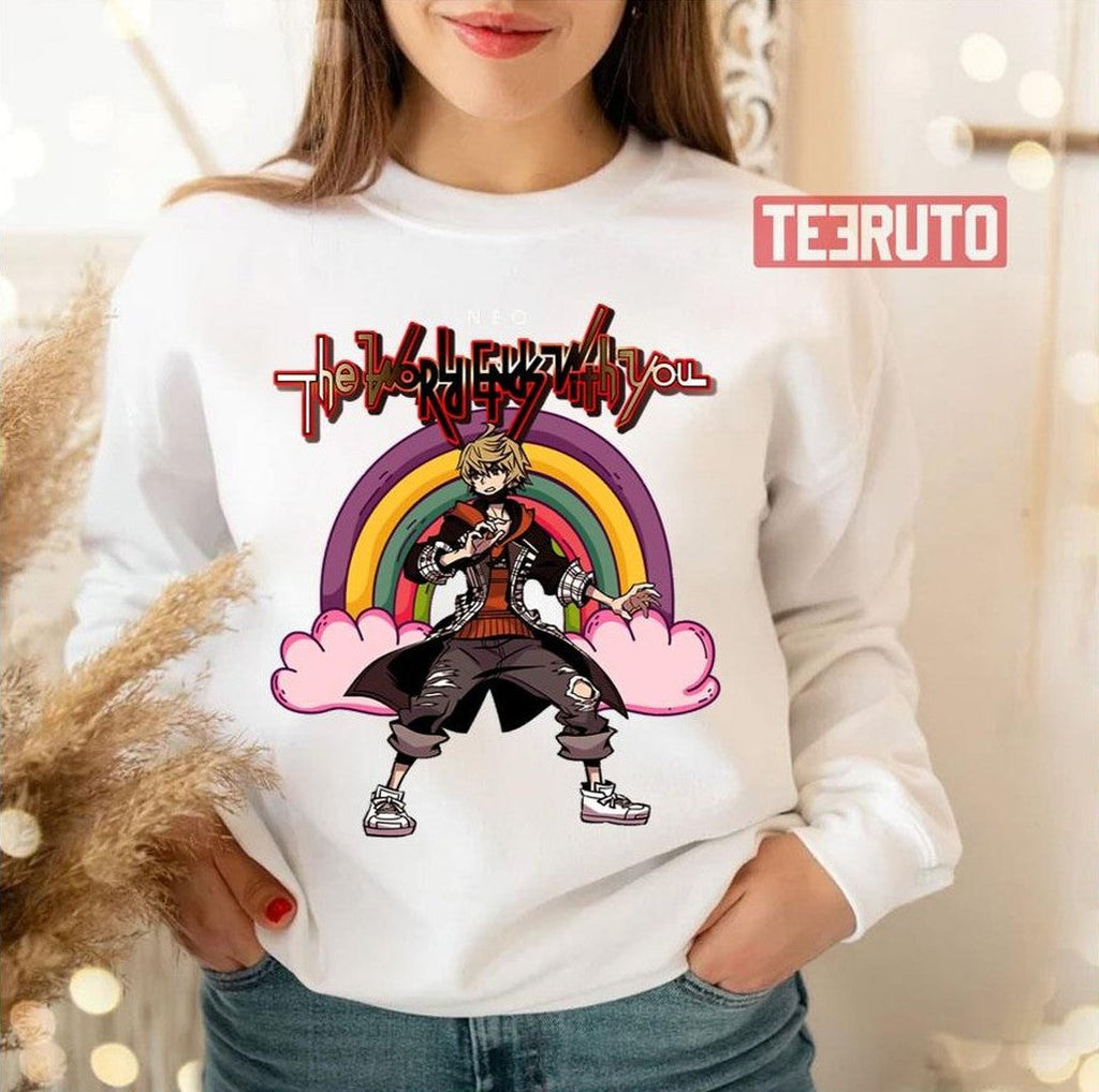 Pink Clouds Neo The World Ends With You Rindo Unisex Sweatshirt
