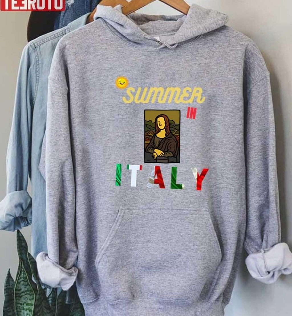 Summer In Italy Mona Lisa Painting Design Unisex T-Shirt