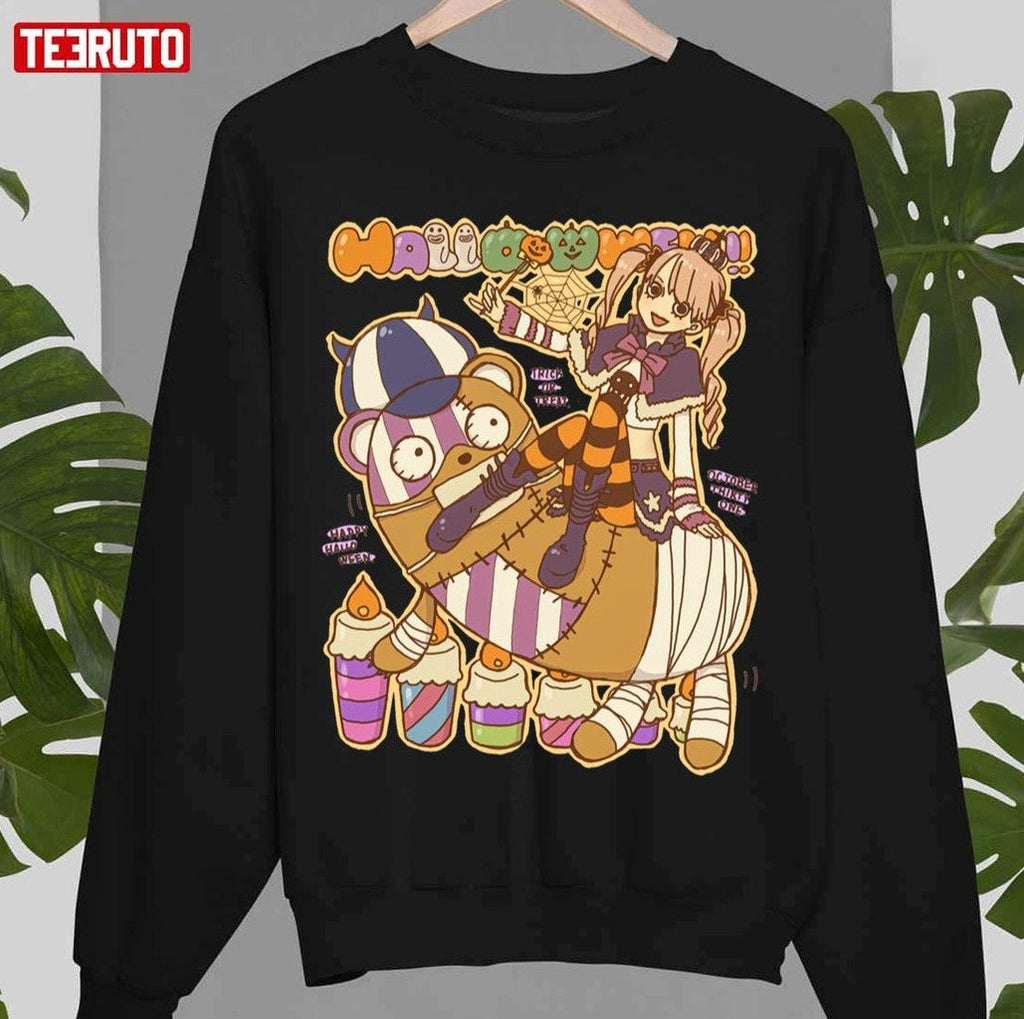 Anime Girl Teddy Bear Halloween Unisex T-Shirt