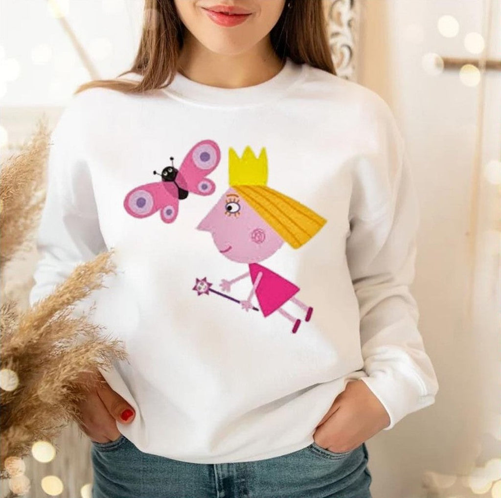 Ben And Holly Character Holly With Butterfly Unisex Sweatshirt