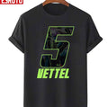 Number 5 Neon Design Sebastian Vettel 2022 Unisex T-Shirt