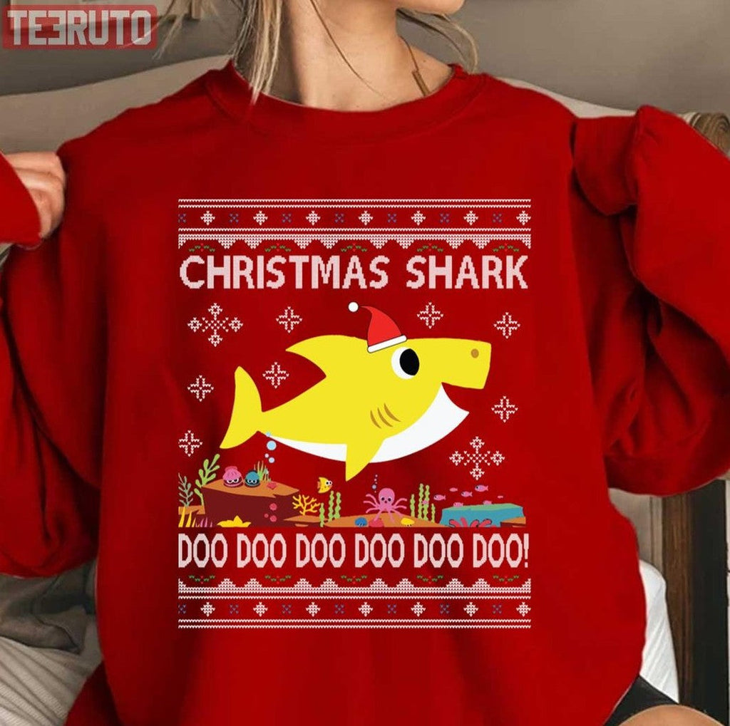 Baby Shark Christmas Knit Sweatshirt