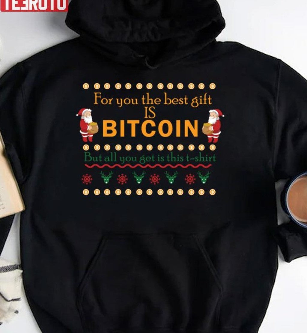 Bitcoin Logo Crypto Currency Christmas Sweatshirt