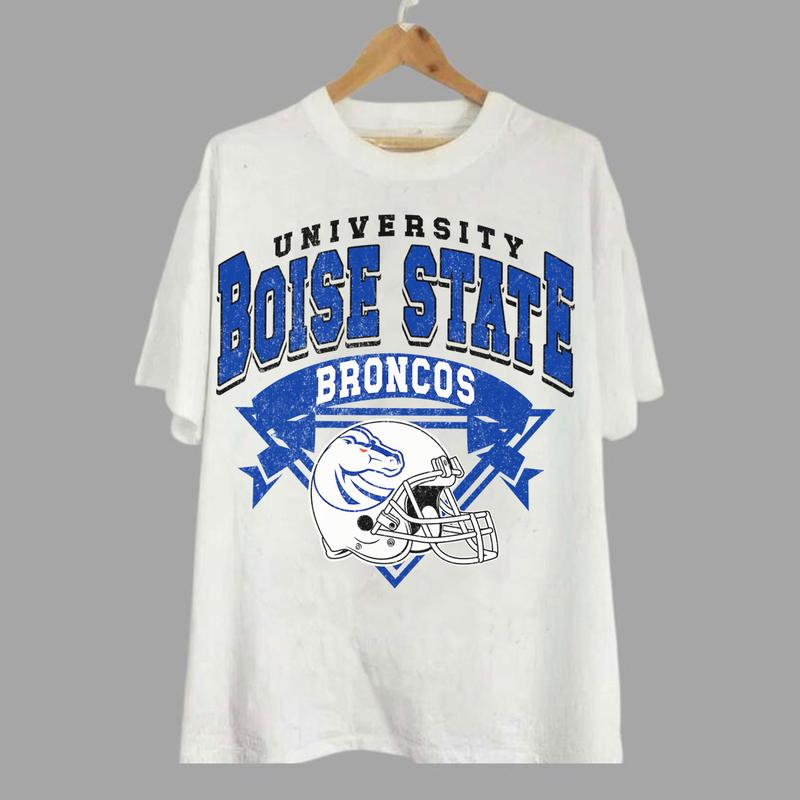 Boise State Broncos Vintage NCAA Sweatshirt, University Football Shirt, Classic Gift for Fans, Casual Wear, Unisex Cotton Comfortable Style, Sport