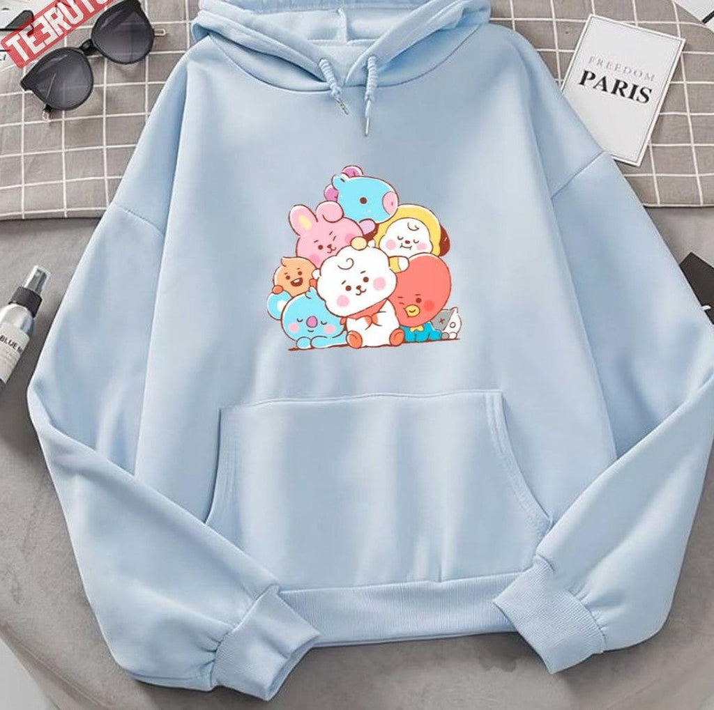 Art Bangtan Group BT21 Unisex Sweatshirt Hooded