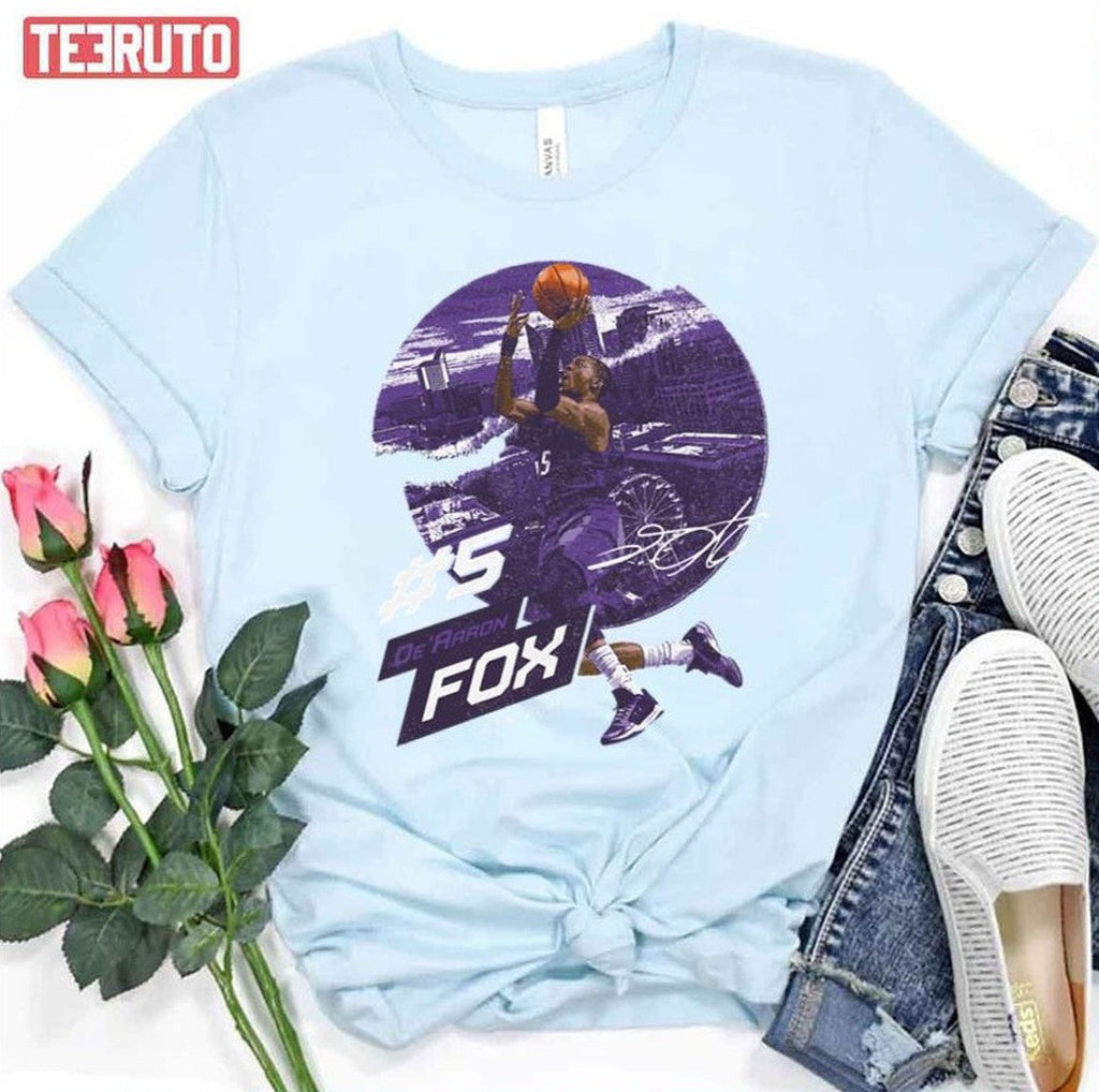 Round Design De'aaron Fox City Emblem Unisex T-Shirt