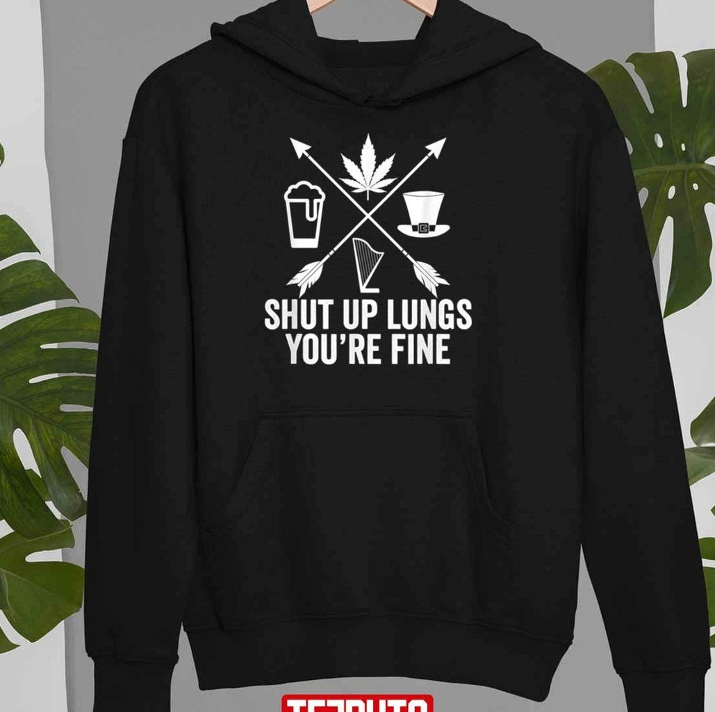 Smoking Weed Beer Lover Marijuana St Patricks Day Unisex Sweatshirt