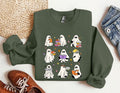 Ghost Reading Books Shirt, Bookish Halloween Shirt, Halloween Teacher Gift, Librarian Halloween Shirt, Ghost Shirt Menswear T-Shirt
