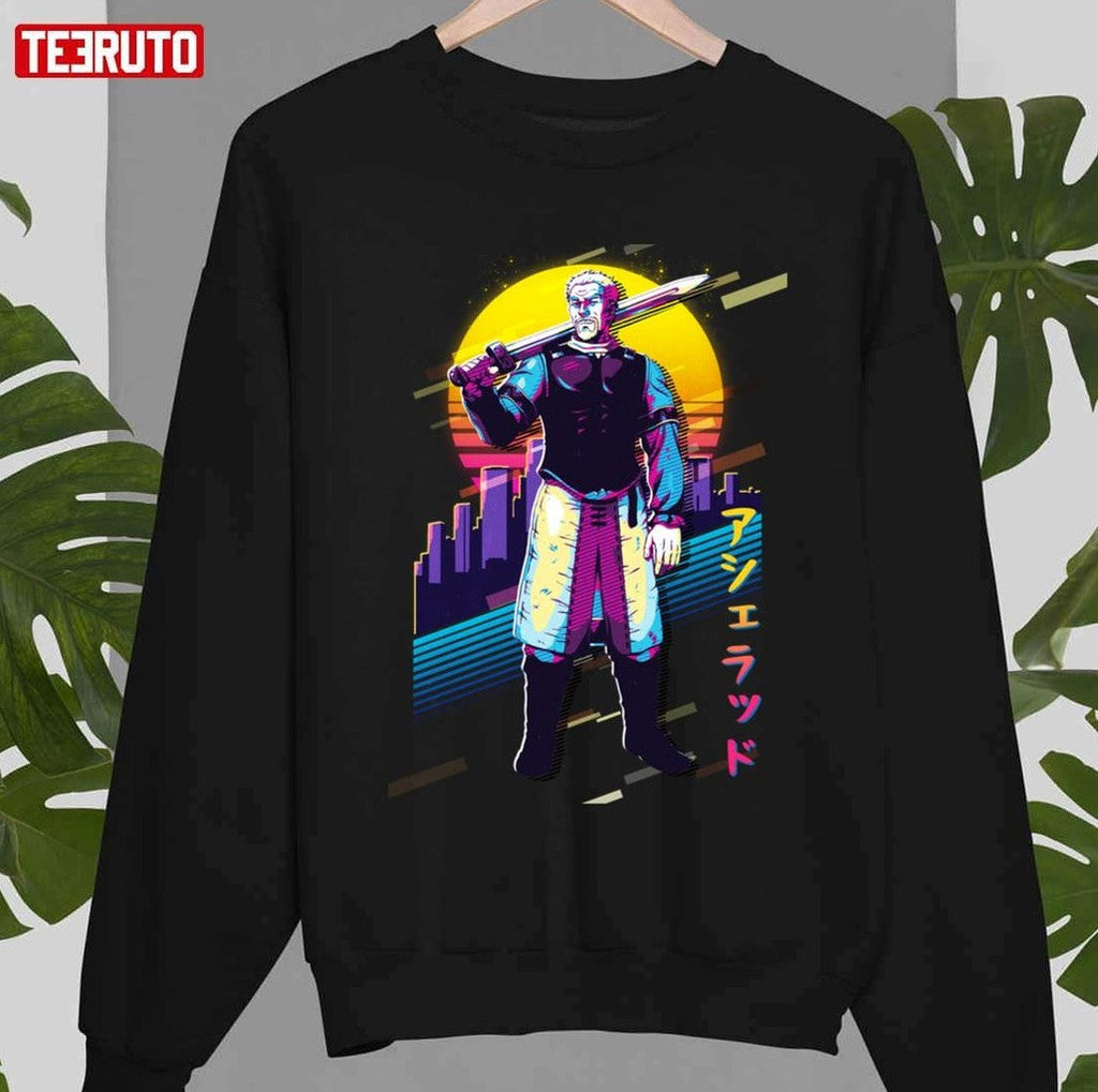 Sunset Neon Retro Vinland Saga Askeladd Unisex T-Shirt
