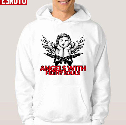 Angels With Filthy Souls Gangster Gun Design Unisex T-shirt