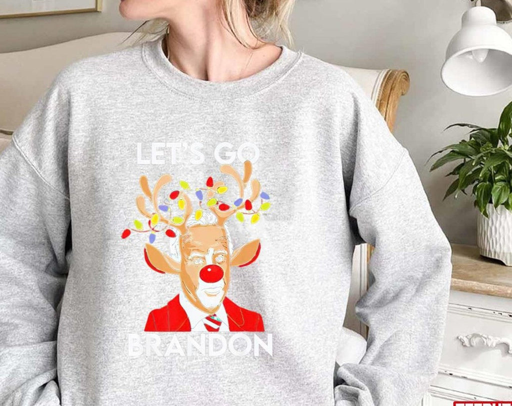 Reindeer Joe Biden Let's Go Brandon Christmas Unisex T-Shirt