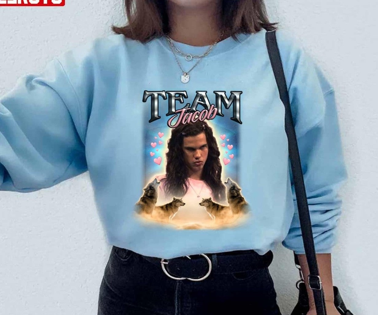 Team Jacob Twilight Cursed Fan Collage Unisex Hoodie