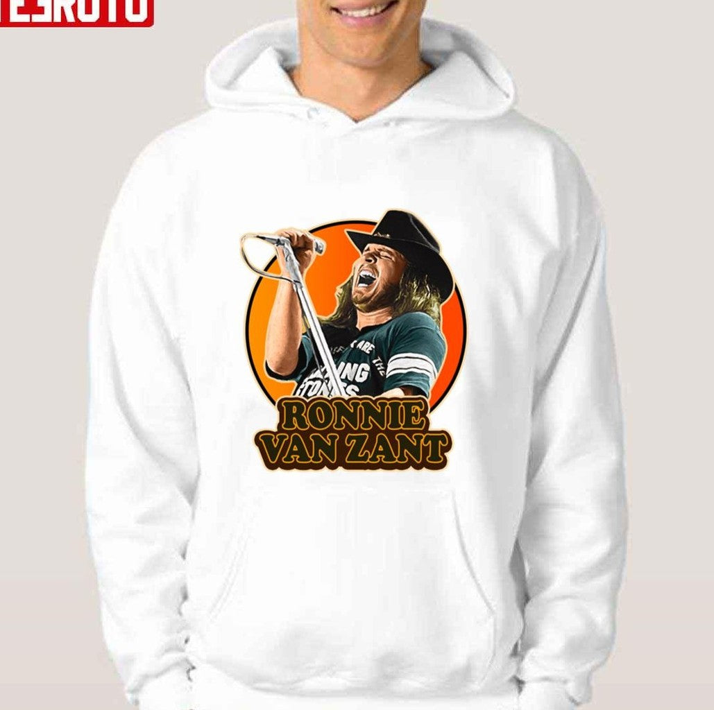 Ronnie Van Zant Lead Vocalist Of Lynyrd Skynyrd Band Unisex Hoodie
