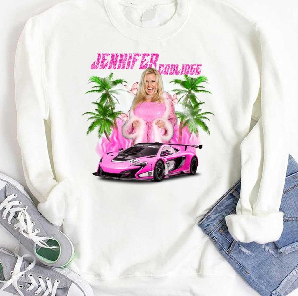 Pink Ferrari Car Jennifer Coolidge Unisex Hoodie